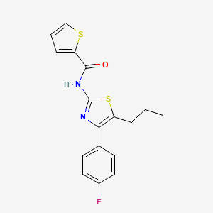 molecular formula C17H15FN2OS2 B5792822 N-[4-(4-fluorophenyl)-5-propyl-1,3-thiazol-2-yl]-2-thiophenecarboxamide 