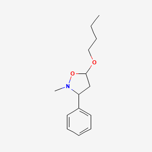 molecular formula C14H21NO2 B579283 5-Butoxy-2-methyl-3-phenyl-1,2-oxazolidine CAS No. 19331-62-5