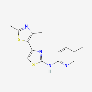 molecular formula C14H14N4S2 B5792831 2',4'-dimethyl-N-(5-methyl-2-pyridinyl)-4,5'-bi-1,3-thiazol-2-amine 