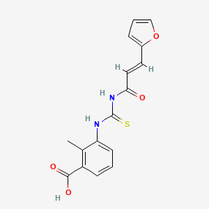 molecular formula C16H14N2O4S B5792840 3-[({[3-(2-furyl)acryloyl]amino}carbonothioyl)amino]-2-methylbenzoic acid 