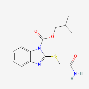 molecular formula C14H17N3O3S B5792841 isobutyl 2-[(2-amino-2-oxoethyl)thio]-1H-benzimidazole-1-carboxylate 