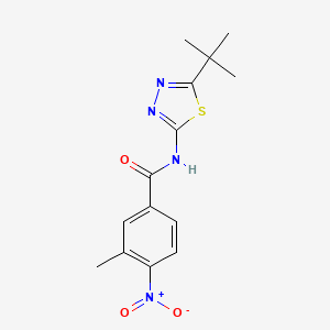 molecular formula C14H16N4O3S B5792847 N-(5-tert-butyl-1,3,4-thiadiazol-2-yl)-3-methyl-4-nitrobenzamide 