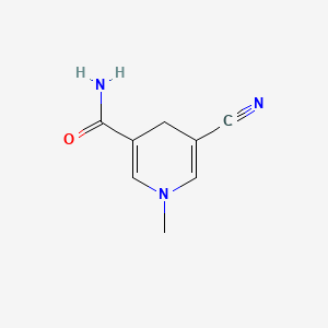 molecular formula C8H9N3O B579287 5-Cyano-1-methyl-1,4-dihydro-3-pyridinecarboxamide CAS No. 15831-40-0
