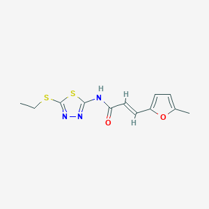 molecular formula C12H13N3O2S2 B5792871 N-[5-(ethylthio)-1,3,4-thiadiazol-2-yl]-3-(5-methyl-2-furyl)acrylamide 