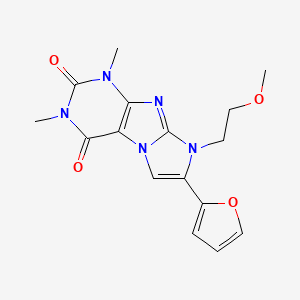 molecular formula C16H17N5O4 B5792879 7-(2-furyl)-8-(2-methoxyethyl)-1,3-dimethyl-1H-imidazo[2,1-f]purine-2,4(3H,8H)-dione 