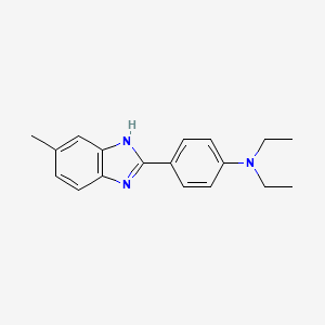 molecular formula C18H21N3 B5792907 N,N-diethyl-4-(6-methyl-1H-benzimidazol-2-yl)aniline 