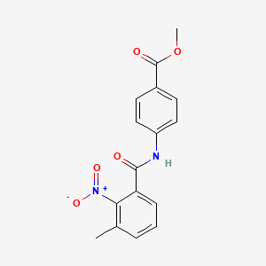 molecular formula C16H14N2O5 B5792909 methyl 4-[(3-methyl-2-nitrobenzoyl)amino]benzoate 