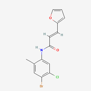 molecular formula C14H11BrClNO2 B5792911 N-(4-bromo-5-chloro-2-methylphenyl)-3-(2-furyl)acrylamide 
