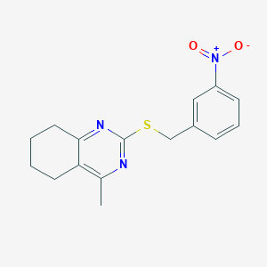 4-methyl-2-[(3-nitrobenzyl)thio]-5,6,7,8-tetrahydroquinazoline