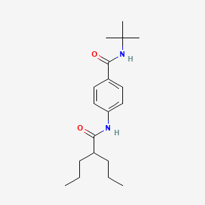 molecular formula C19H30N2O2 B5792917 N-(tert-butyl)-4-[(2-propylpentanoyl)amino]benzamide 