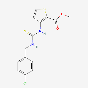 molecular formula C14H13ClN2O2S2 B5792929 methyl 3-({[(4-chlorobenzyl)amino]carbonothioyl}amino)-2-thiophenecarboxylate 