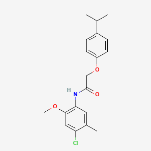 molecular formula C19H22ClNO3 B5792932 N-(4-chloro-2-methoxy-5-methylphenyl)-2-(4-isopropylphenoxy)acetamide 