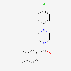molecular formula C19H21ClN2O B5792943 1-(4-chlorophenyl)-4-(3,4-dimethylbenzoyl)piperazine 