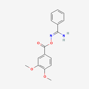 molecular formula C16H16N2O4 B5792954 N'-[(3,4-dimethoxybenzoyl)oxy]benzenecarboximidamide 