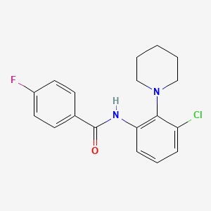 molecular formula C18H18ClFN2O B5792970 N-[3-chloro-2-(1-piperidinyl)phenyl]-4-fluorobenzamide 