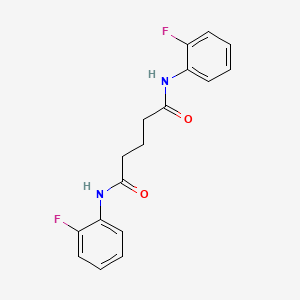 molecular formula C17H16F2N2O2 B5793009 N,N'-bis(2-fluorophenyl)pentanediamide 