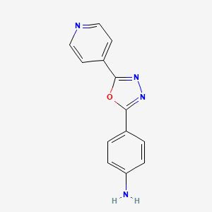 molecular formula C13H10N4O B5793016 4-[5-(4-pyridinyl)-1,3,4-oxadiazol-2-yl]aniline 