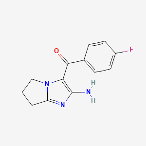 (2-amino-6,7-dihydro-5H-pyrrolo[1,2-a]imidazol-3-yl)(4-fluorophenyl)methanone