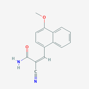 molecular formula C15H12N2O2 B5793023 2-cyano-3-(4-methoxy-1-naphthyl)acrylamide 