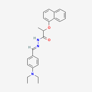 molecular formula C24H27N3O2 B5793033 N'-[4-(diethylamino)benzylidene]-2-(1-naphthyloxy)propanohydrazide 
