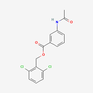 molecular formula C16H13Cl2NO3 B5793037 2,6-dichlorobenzyl 3-(acetylamino)benzoate 