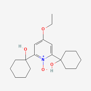 molecular formula C19H29NO4 B579305 4-Ethoxy-2,6-bis(1-hydroxycyclohexyl)pyridine 1-oxide CAS No. 17117-07-6
