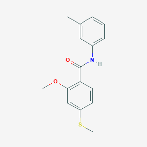 molecular formula C16H17NO2S B5793050 2-methoxy-N-(3-methylphenyl)-4-(methylthio)benzamide 