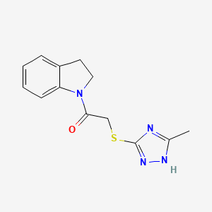 1-{[(5-methyl-4H-1,2,4-triazol-3-yl)thio]acetyl}indoline