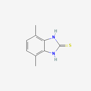 molecular formula C9H10N2S B579307 4,7-Dimethyl-1H-benzo[d]imidazole-2(3H)-thione CAS No. 16458-68-7