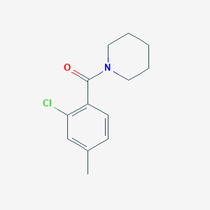 molecular formula C13H16ClNO B5793077 1-(2-chloro-4-methylbenzoyl)piperidine 