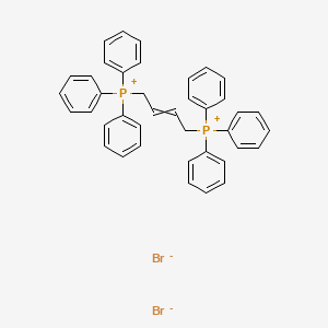 molecular formula C40H36Br2P2 B579308 (But-2-ene-1,4-diyl)bis(triphenylphosphanium) dibromide CAS No. 18189-24-7