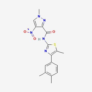 N-[4-(3,4-dimethylphenyl)-5-methyl-1,3-thiazol-2-yl]-1-methyl-4-nitro-1H-pyrazole-3-carboxamide