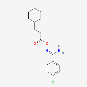 molecular formula C16H21ClN2O2 B5793121 4-chloro-N'-[(3-cyclohexylpropanoyl)oxy]benzenecarboximidamide 