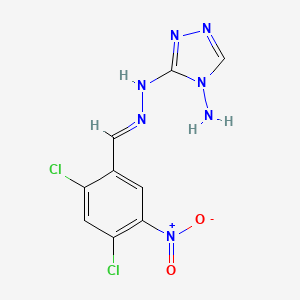 molecular formula C9H7Cl2N7O2 B5793127 2,4-dichloro-5-nitrobenzaldehyde (4-amino-4H-1,2,4-triazol-3-yl)hydrazone 