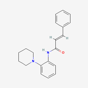 molecular formula C20H22N2O B5793153 3-phenyl-N-[2-(1-piperidinyl)phenyl]acrylamide 