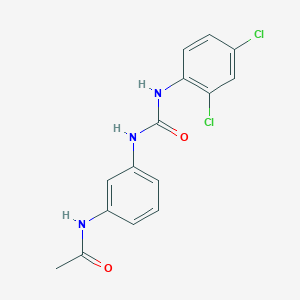 molecular formula C15H13Cl2N3O2 B5793161 N-[3-({[(2,4-dichlorophenyl)amino]carbonyl}amino)phenyl]acetamide 
