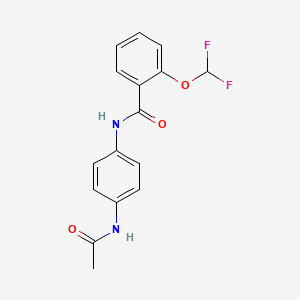 molecular formula C16H14F2N2O3 B5793164 N-[4-(acetylamino)phenyl]-2-(difluoromethoxy)benzamide 