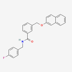molecular formula C25H20FNO2 B5793170 N-(4-fluorobenzyl)-3-[(2-naphthyloxy)methyl]benzamide 