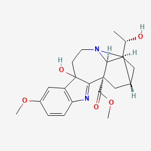 molecular formula C22H28N2O5 B579318 methyl (1S,15R,17S,18S)-10-hydroxy-17-[(1S)-1-hydroxyethyl]-7-methoxy-3,13-diazapentacyclo[13.3.1.02,10.04,9.013,18]nonadeca-2,4(9),5,7-tetraene-1-carboxylate CAS No. 15215-86-8
