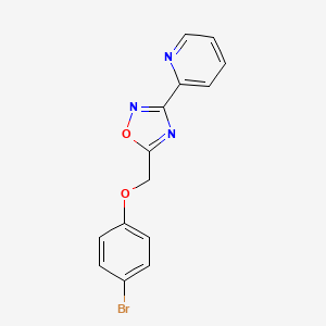 2-{5-[(4-bromophenoxy)methyl]-1,2,4-oxadiazol-3-yl}pyridine
