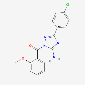 molecular formula C16H13ClN4O2 B5793199 3-(4-chlorophenyl)-1-(2-methoxybenzoyl)-1H-1,2,4-triazol-5-amine 