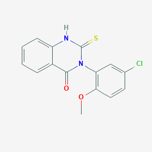 molecular formula C15H11ClN2O2S B5793204 3-(5-chloro-2-methoxyphenyl)-2-thioxo-2,3-dihydro-4(1H)-quinazolinone 