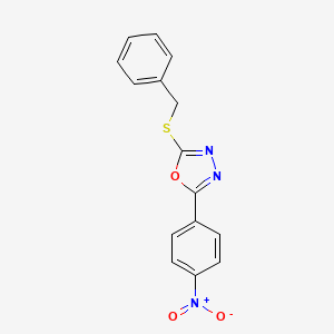2-(benzylthio)-5-(4-nitrophenyl)-1,3,4-oxadiazole