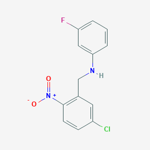molecular formula C13H10ClFN2O2 B5793223 (5-chloro-2-nitrobenzyl)(3-fluorophenyl)amine 