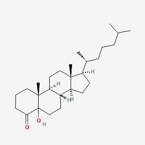 molecular formula C27H46O2 B579323 5-Hydroxycholestan-4-one CAS No. 19043-66-4