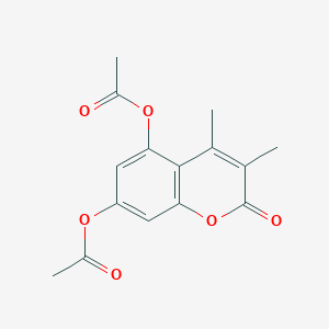 molecular formula C15H14O6 B5793234 3,4-dimethyl-2-oxo-2H-chromene-5,7-diyl diacetate 