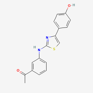 1-(3-{[4-(4-hydroxyphenyl)-1,3-thiazol-2-yl]amino}phenyl)ethanone