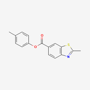 molecular formula C16H13NO2S B5793251 4-methylphenyl 2-methyl-1,3-benzothiazole-6-carboxylate 