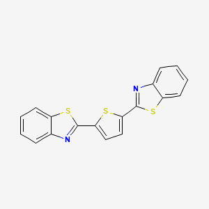 molecular formula C18H12N2S3 B579327 2,5-Bis(benzo[d]thiazol-2-yl)thiophene CAS No. 18013-43-9