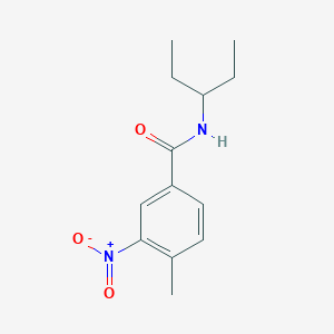 molecular formula C13H18N2O3 B5793280 N-(1-ethylpropyl)-4-methyl-3-nitrobenzamide 